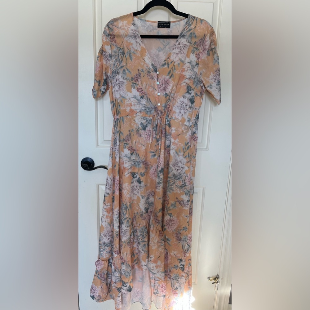 Womance Floral Button-Down Dress